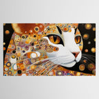 Klimt Cat with Almond Eyes Tablecloth Gallery Image 2