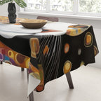 Klimt Cat with Almond Eyes Tablecloth Gallery Image 3