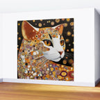 Klimt Cat with Almond Eyes Wall Mural Gallery Image 2