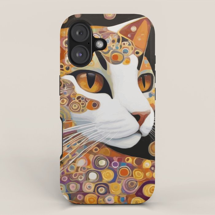 Klimt Cat with Almond Eyes iPhone Case Gallery Image 1