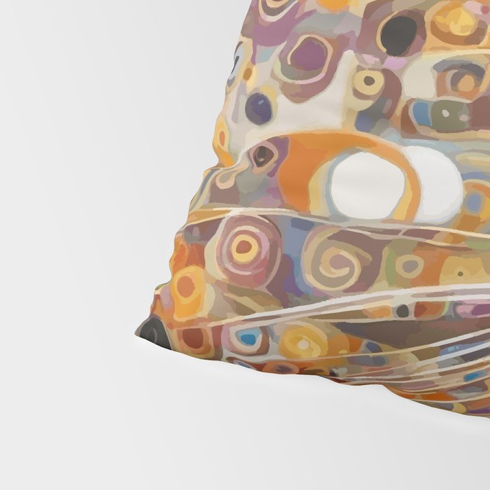 Klimt Cat with Almond Eyes Pillow Sham Gallery Image 4