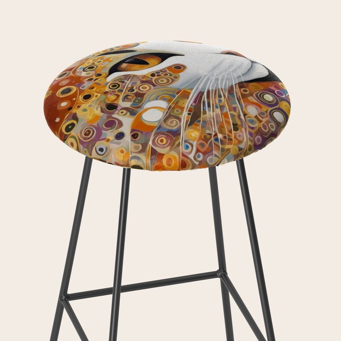 Klimt Cat with Almond Eyes Stool Gallery Image 2