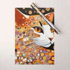 Klimt Cat with Almond Eyes Wrapping Paper Gallery Image 1