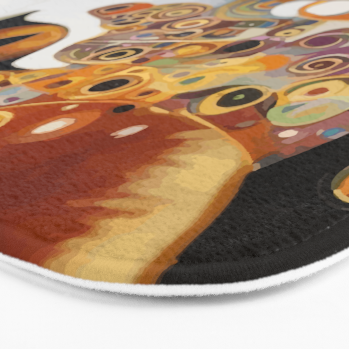 Klimt Cat with Almond Eyes Bath Mat Gallery Image 3