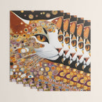 Klimt Cat with Almond Eyes Wrapping Paper Gallery Image 3