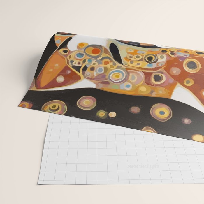 Klimt Cat with Almond Eyes Wrapping Paper Gallery Image 2