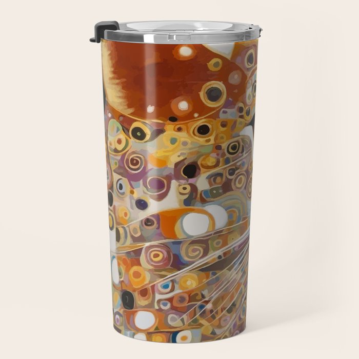 Klimt Cat with Almond Eyes Travel Mug Gallery Image 3