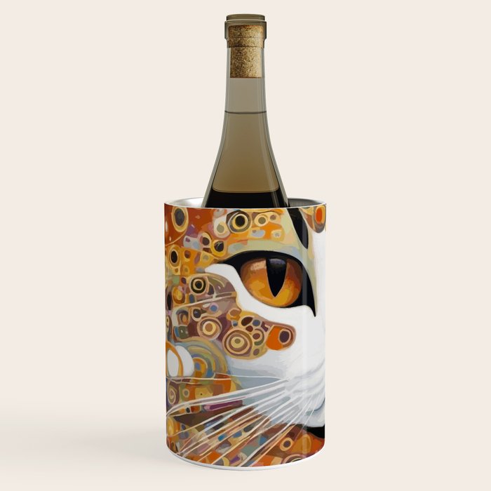 Klimt Cat with Almond Eyes Wine Chiller Gallery Image 1