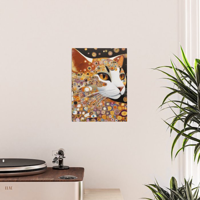 Klimt Cat with Almond Eyes Poster Gallery Image 2