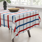 Blue Red Tattersall Plaid Pattern Tablecloth Gallery Image 3