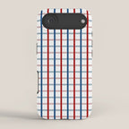 Blue Red Tattersall Plaid Pattern iPhone Case Gallery Image 2