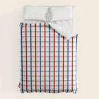 Blue Red Tattersall Plaid Pattern Comforter Gallery Image 6