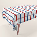 Blue Red Tattersall Plaid Pattern Tablecloth Gallery Image 1
