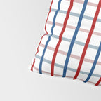 Blue Red Tattersall Plaid Pattern Pillow Sham Gallery Image 4