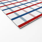 Blue Red Tattersall Plaid Pattern Welcome Mat Gallery Image 2