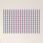 Blue Red Tattersall Plaid Pattern Welcome Mat Gallery Image 1