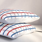 Blue Red Tattersall Plaid Pattern Pillow Sham Gallery Image 3