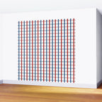 Blue Red Tattersall Plaid Pattern Wall Mural Gallery Image 2