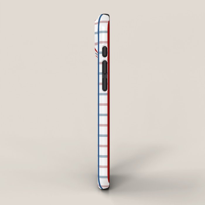 Blue Red Tattersall Plaid Pattern iPhone Case Gallery Image 2