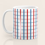 Blue Red Tattersall Plaid Pattern Coffee Mug Gallery Image 3