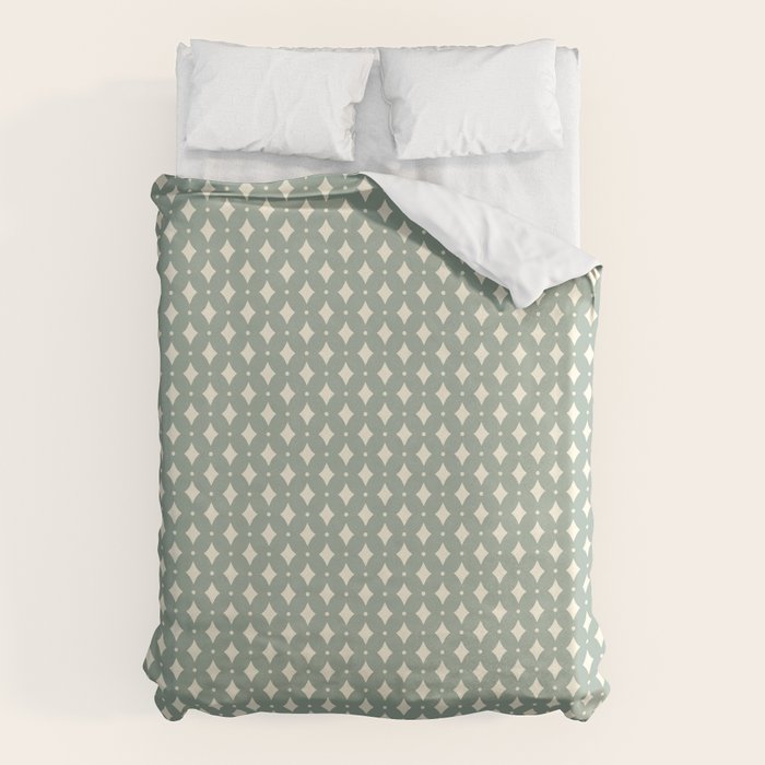 Vintage Stars XIII Sage Green Duvet Cover Gallery Image 1