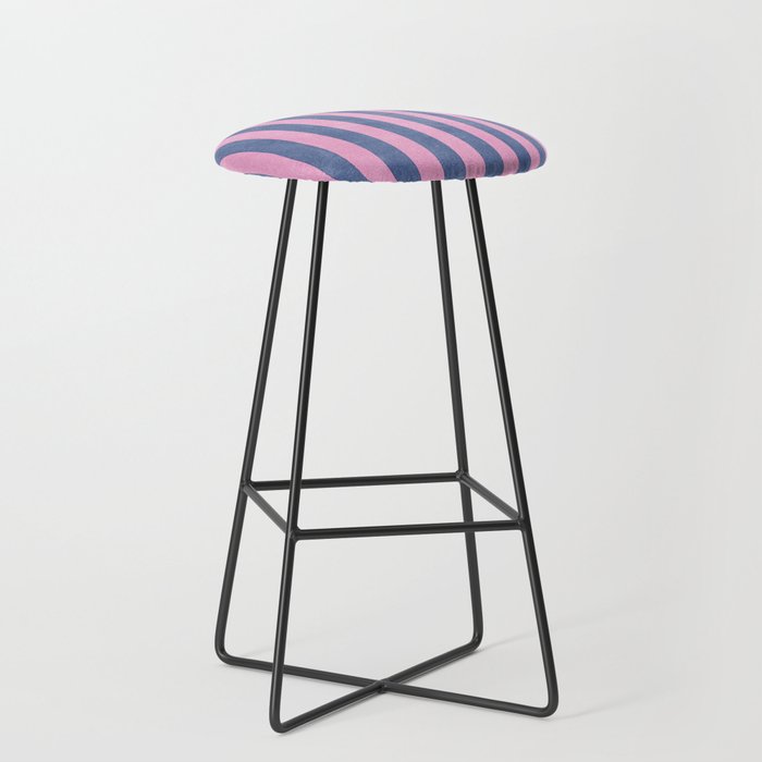 STRIPES - 005 - pink and blue Stool Gallery Image 1