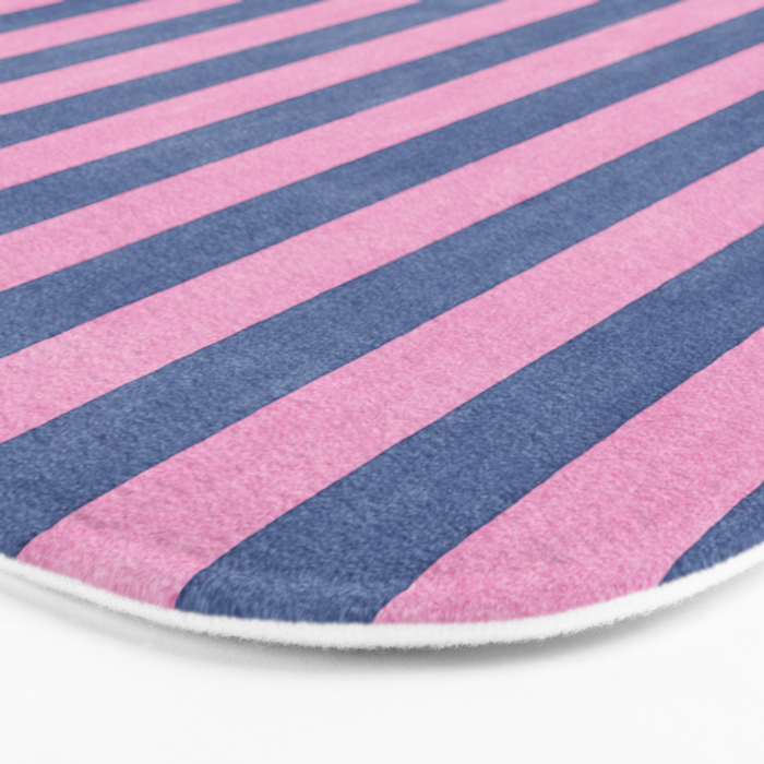 STRIPES - 005 - pink and blue Bath Mat Gallery Image 3