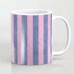 STRIPES - 005 - pink and blue Coffee Mug Gallery Image 1