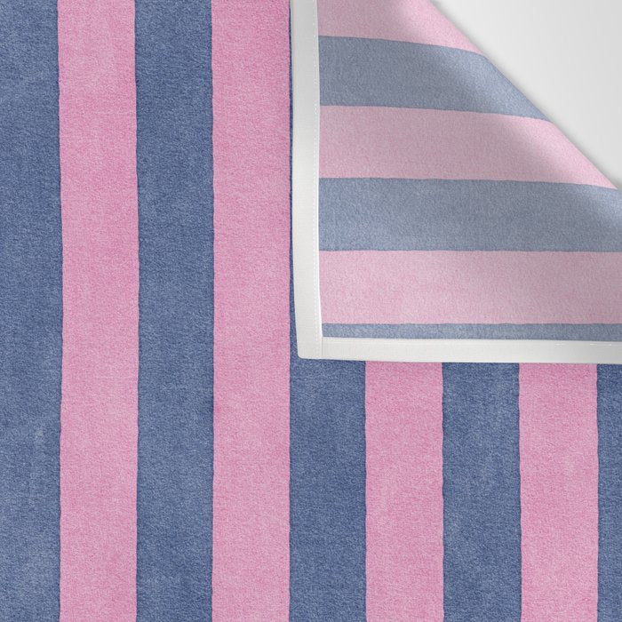 STRIPES - 005 - pink and blue Wall Tapestry Gallery Image 3