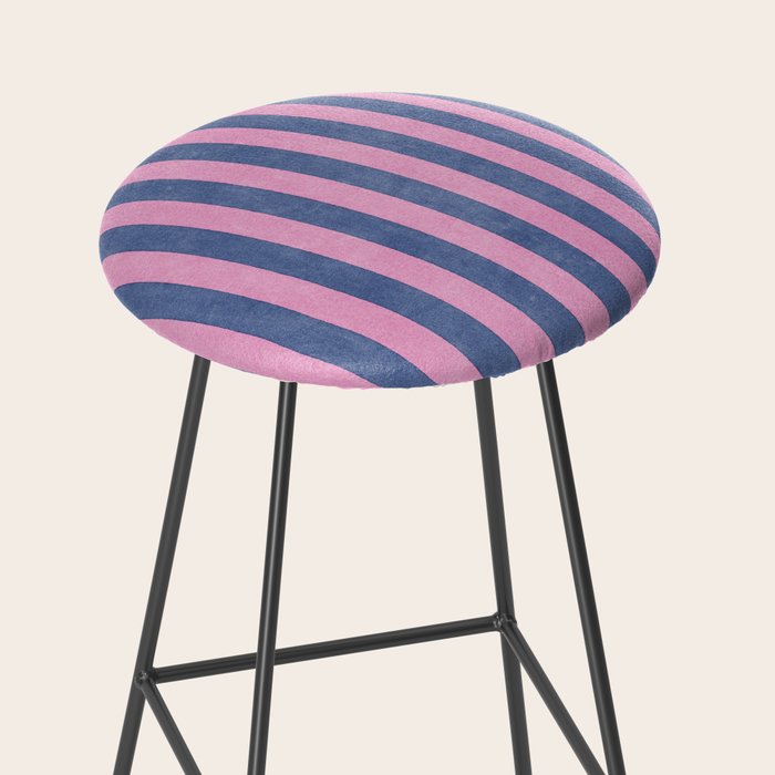 STRIPES - 005 - pink and blue Stool Gallery Image 2