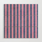 STRIPES - 005 - pink and blue Wood Wall Art Gallery Image 1