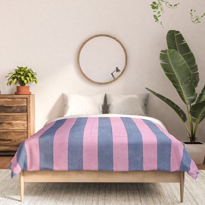 STRIPES - 005 - pink and blue Comforter Gallery Image 3