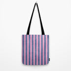 STRIPES - 005 - pink and blue Tote Bag Gallery Image 2
