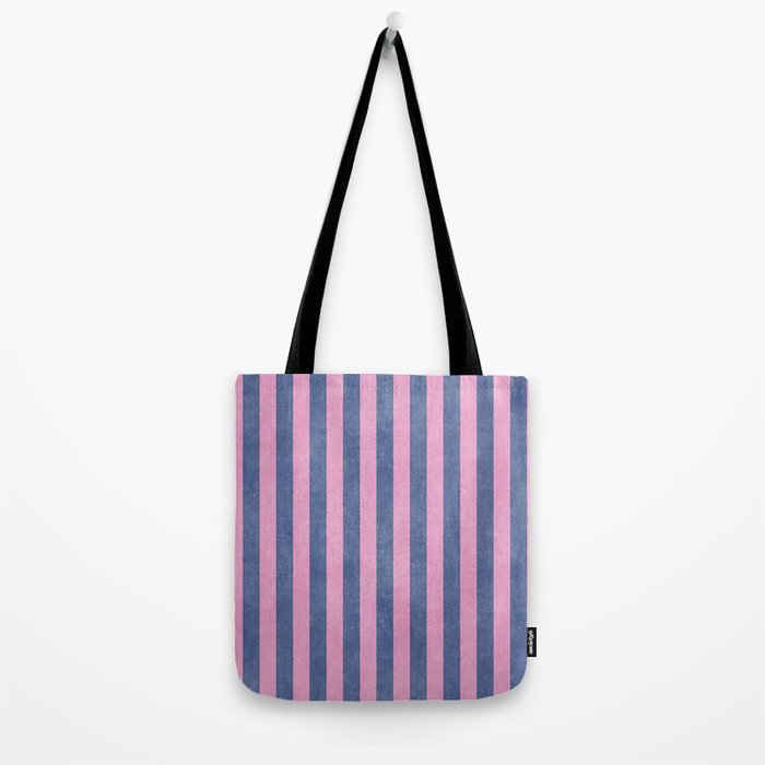 STRIPES - 005 - pink and blue Tote Bag Gallery Image 2