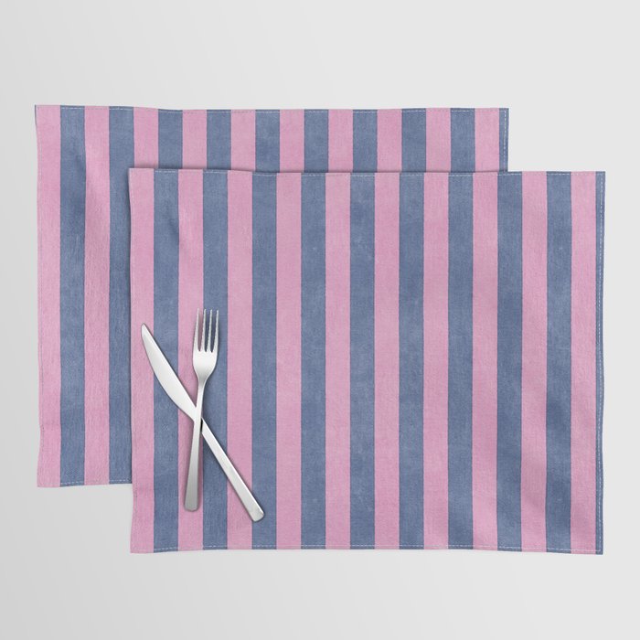 STRIPES - 005 - pink and blue Placemat Gallery Image 1