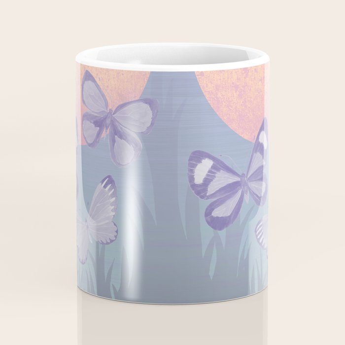 Moonrise Meadow Butterflies Coffee Mug Gallery Image 4