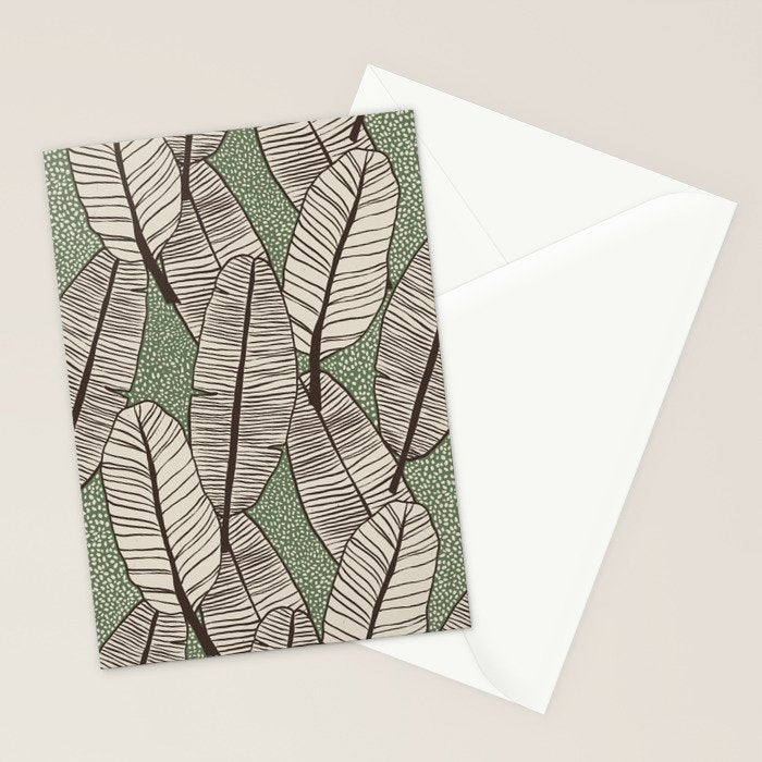 Banana Leaves Stationery Card Gallery Image 2