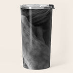 Even Lions Have Bad Days - The Lion Sleeps Tonight black and white photograph  Travel Mug Gallery Image 2