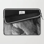 Even Lions Have Bad Days - The Lion Sleeps Tonight black and white photograph  Laptop Sleeve Gallery Image 2