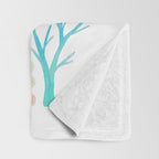 Painted Seashells - Periwinkle & Mint Throw Blanket Gallery Image 3