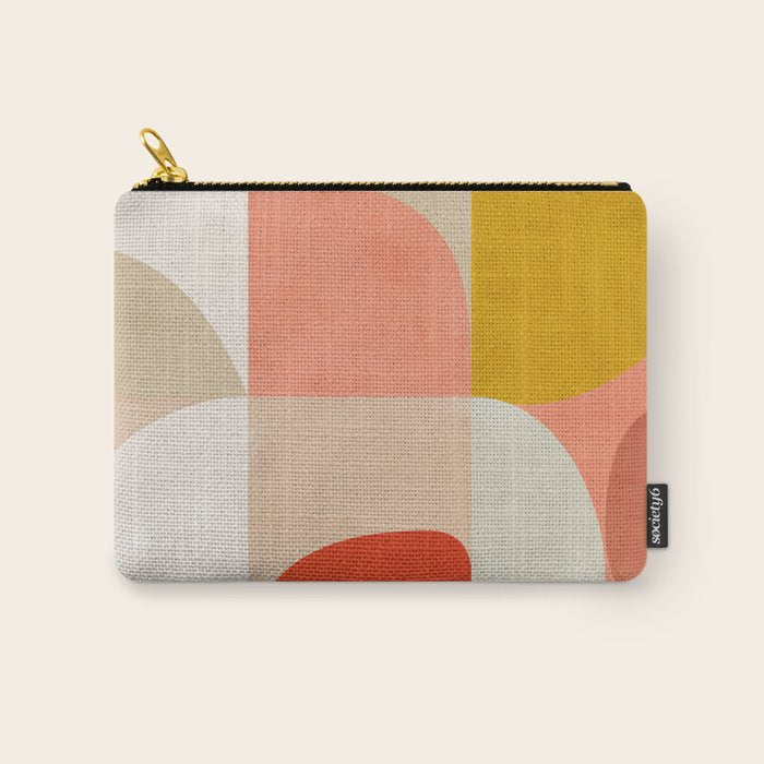 Shapes abstract pastel II Carry All Pouch Gallery Image 1