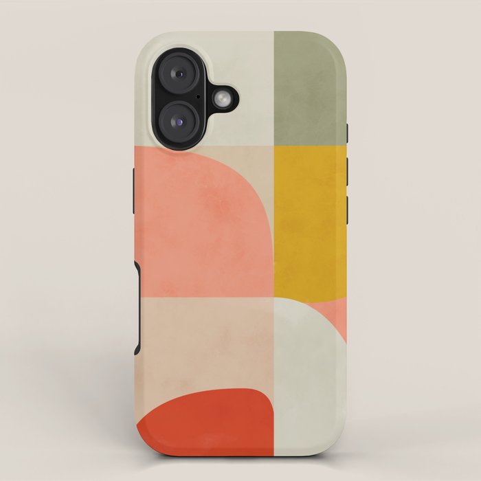 Shapes abstract pastel II iPhone Case Gallery Image 1