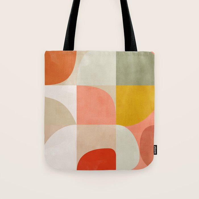 Shapes abstract pastel II Tote Bag Gallery Image 1
