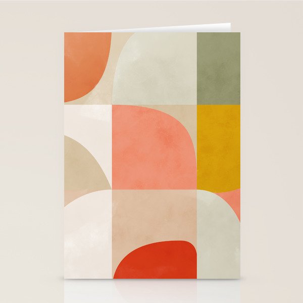 Shapes abstract pastel II Stationery Card Gallery Image 2