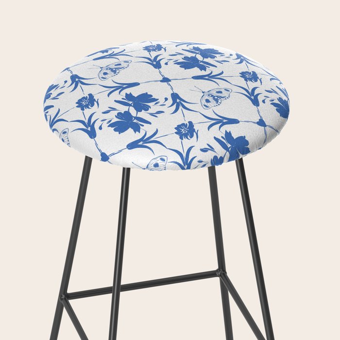 Floral Pleasure blue B Stool Gallery Image 2
