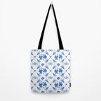 Floral Pleasure blue B Tote Bag Gallery Image 2