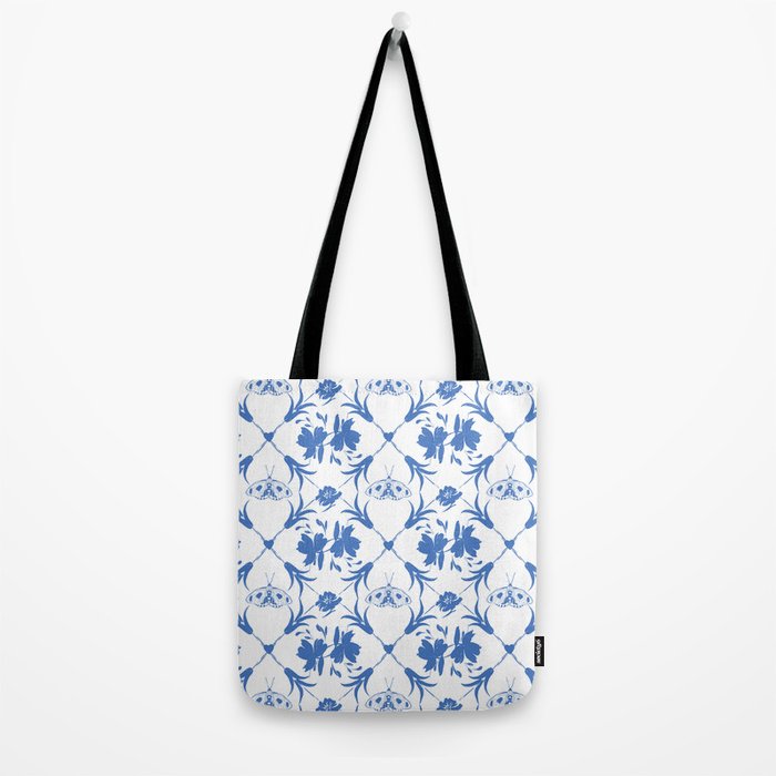Floral Pleasure blue B Tote Bag Gallery Image 2