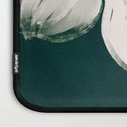 White Flowers On Green Laptop Sleeve Gallery Image 3