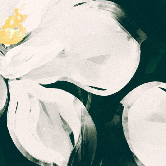 White Flowers On Green Coffee Mug Gallery Image 2