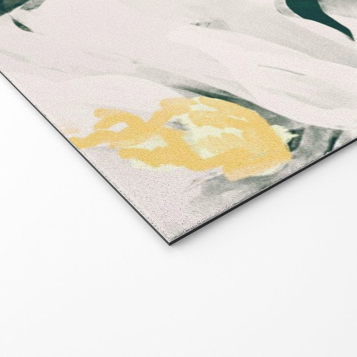 White Flowers On Green Welcome Mat Gallery Image 2